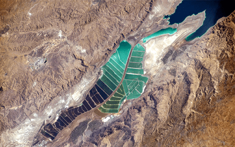 El Mar Muerto visto desde el espacio