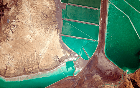 El Mar Muerto visto desde el espacio