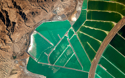 El Mar Muerto visto desde el espacio