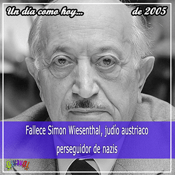 Simon wiesenthal, 20 de septiembre