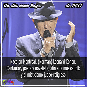 Leonard cohen, 21 de septiembre