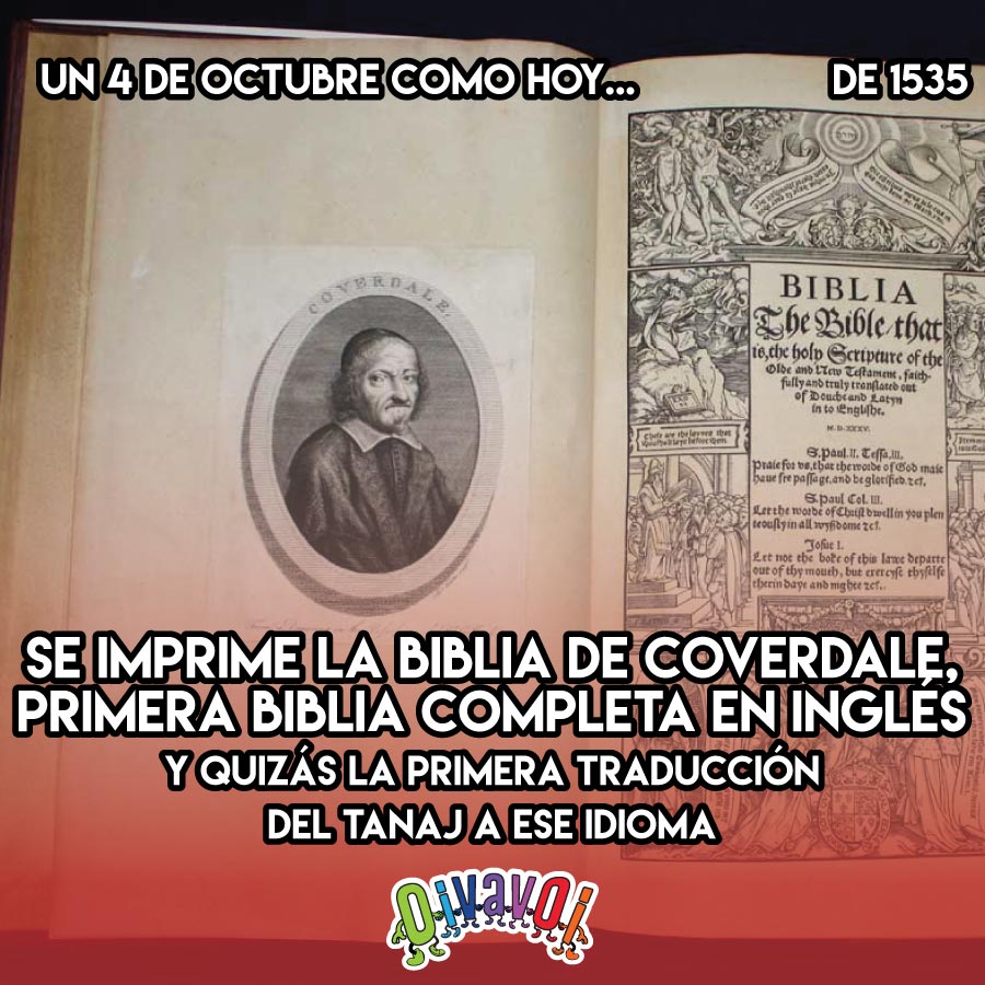 4 de Octubre: Biblia de Coverdale