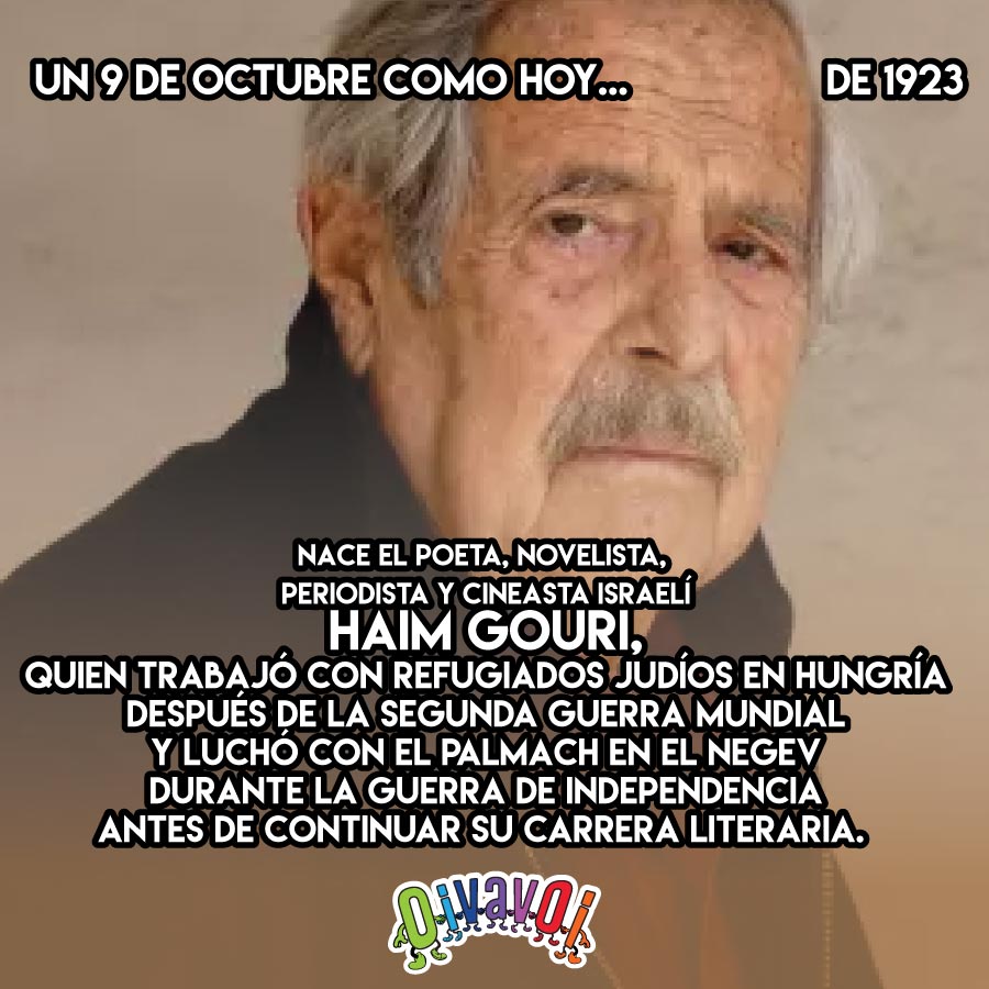 9 de Octubre: Haim Guri