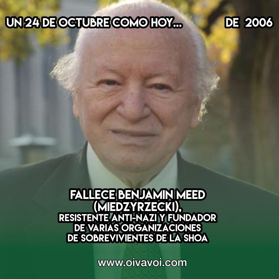 Benjamin Meed: 24 de Octubre 1 Benjamin Meed: 24 de Octubre