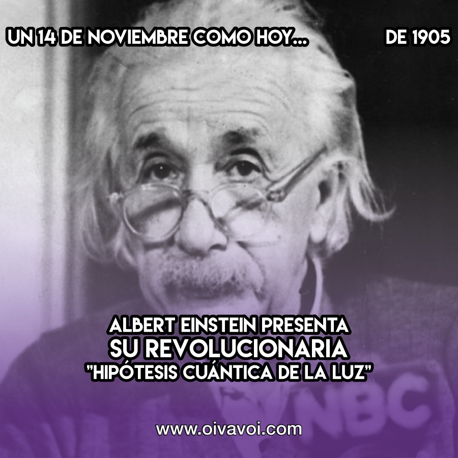 Albert Einstein presenta su revolucionaria "Hipótesis cuántica de la luz"