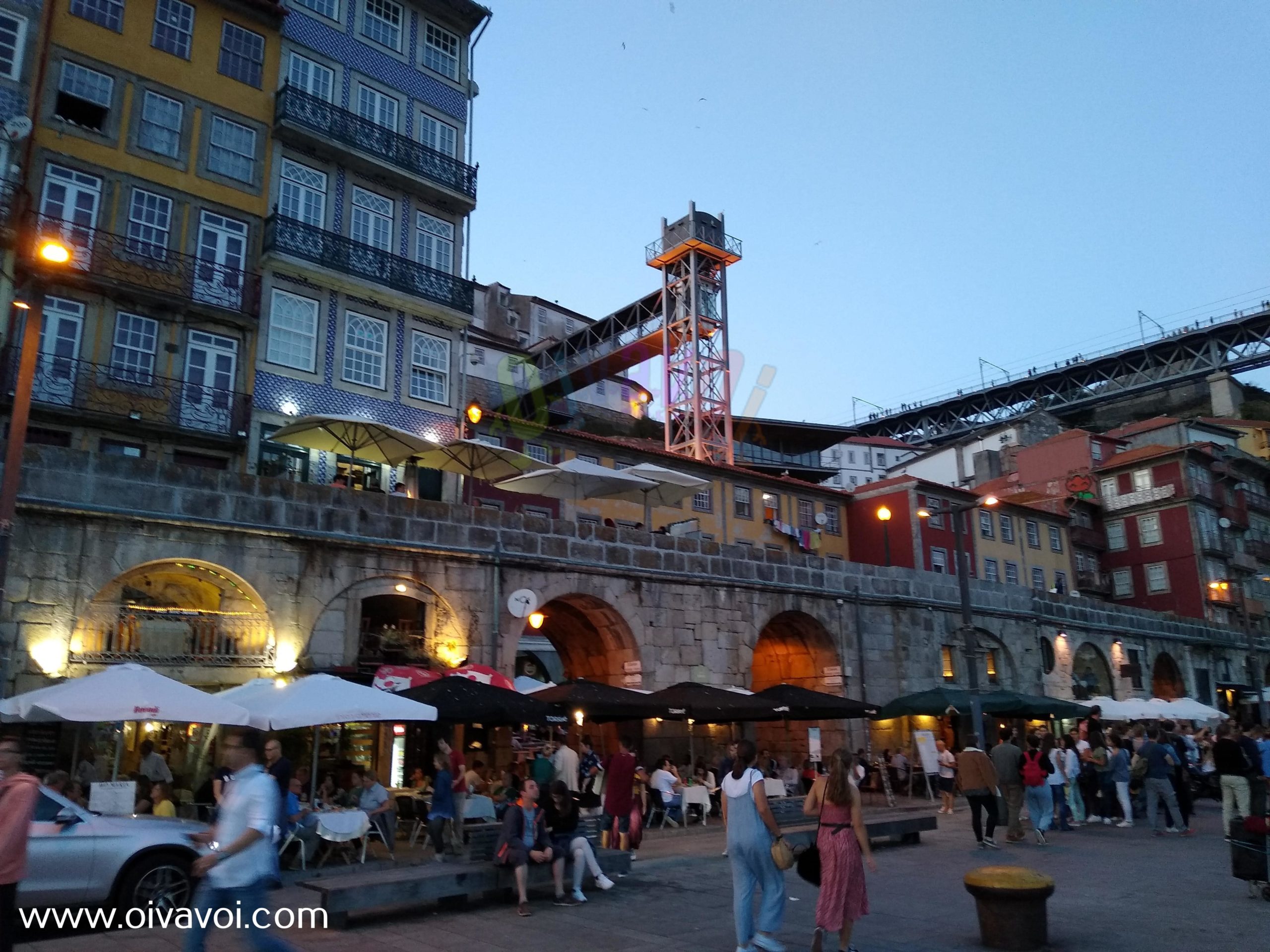 Cenar de noche en Oporto