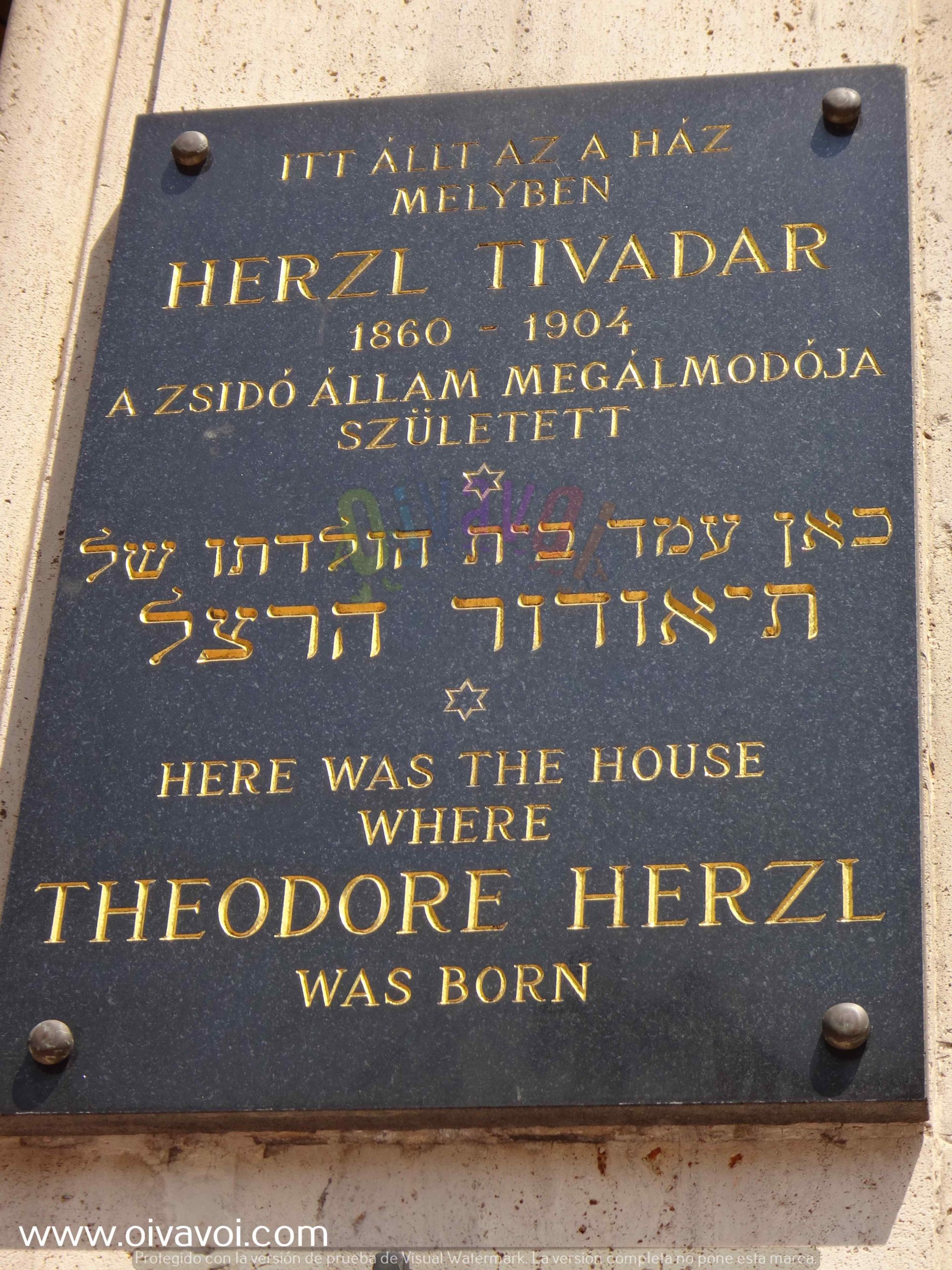 Plazoleta Herzl en Budapest