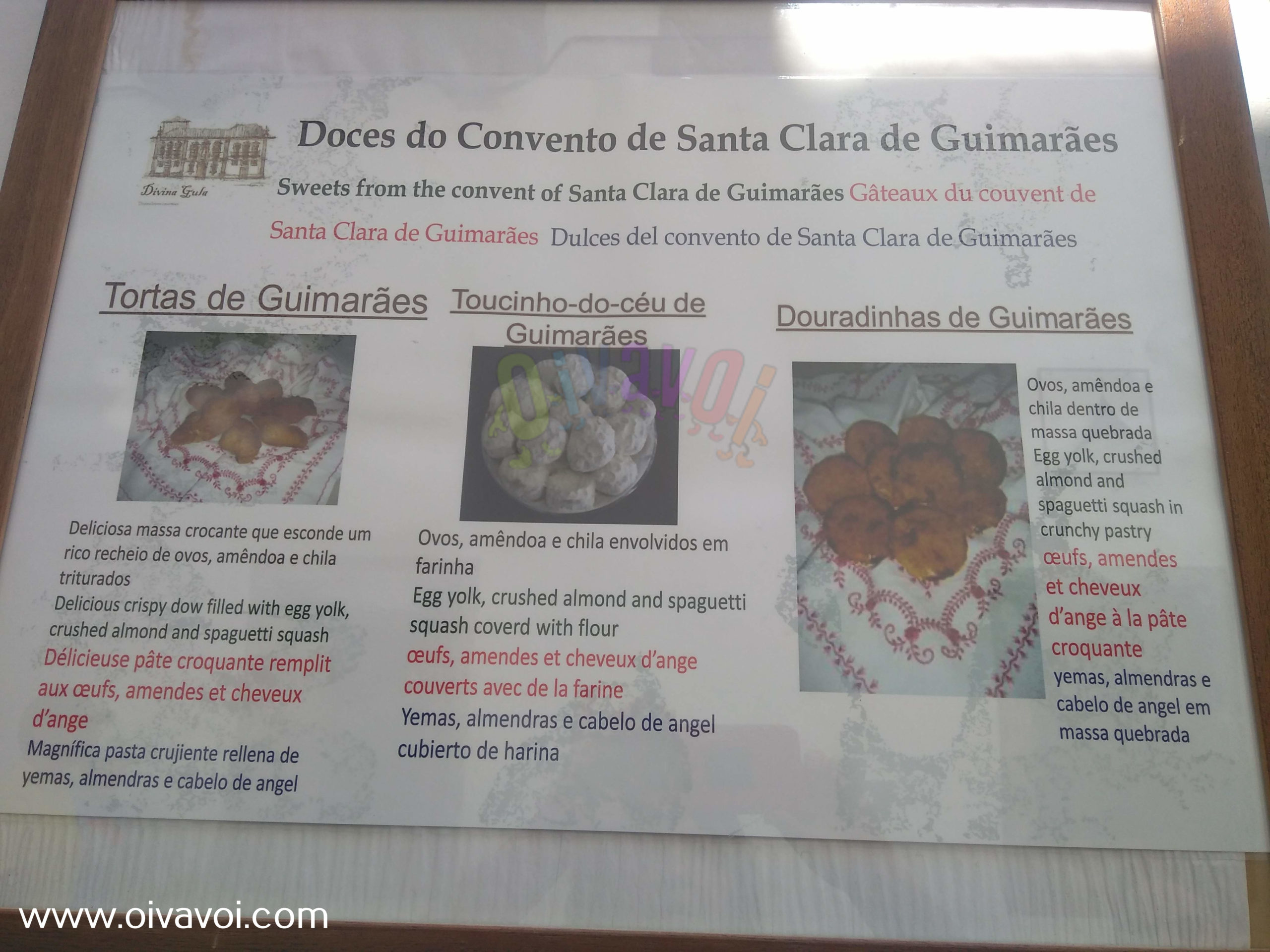 La judiaria de Guimaraes 3 Dulces del convento de Santa Clara en Guimaraes