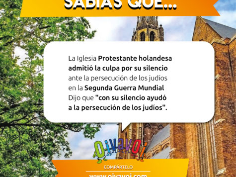 ¿Sabías que la iglesia protestante holandesa admitió la culpa por su silencio ante la persecución de los judíos en la Segunda Guerra Mundial?