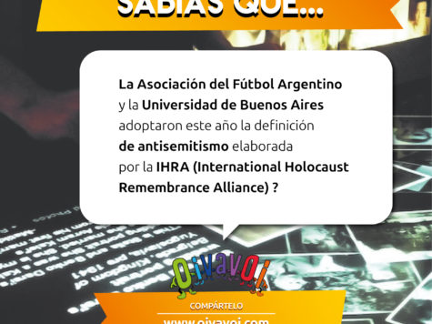 ¿Sabías que la AFA y la UBA adoptaron este año la definición de antisemitismo elaborada por la IHRA?