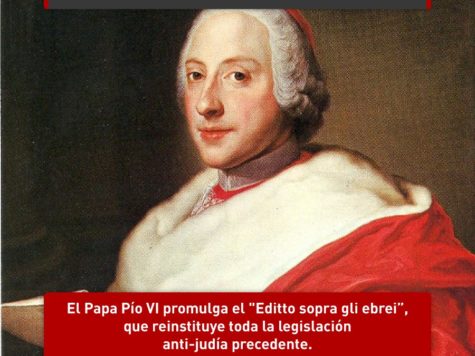 Pío VI y el "Editto sopra gli ebrei” 1 Pío VI y el "Editto sopra gli ebrei”