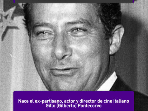 Gillo Pontecorvo, director de cine y partisano italiano