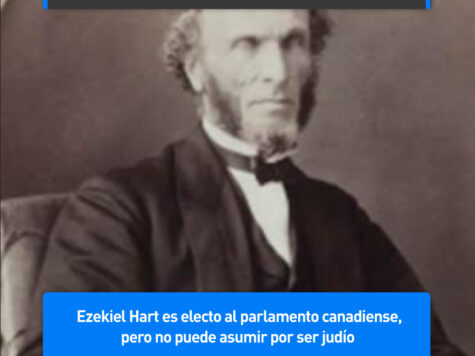 Ezekiel Hart entra y sale del parlamento canadiense