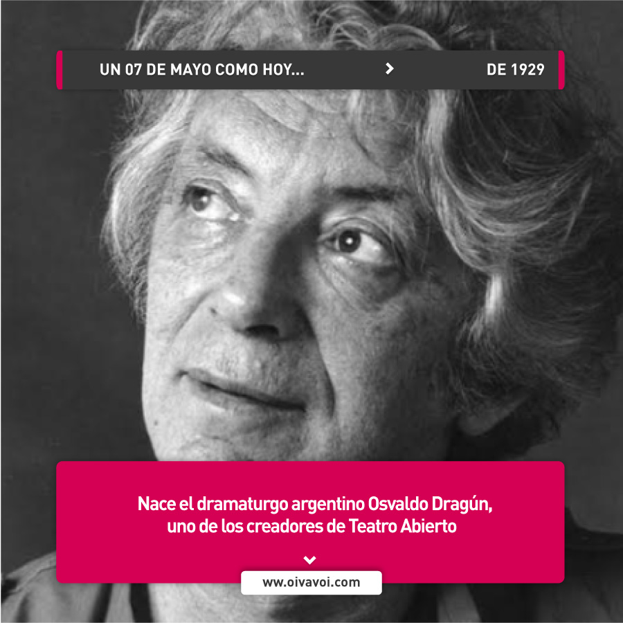 Osvaldo Dragún, cocreador de Teatro Abierto 1 Osvaldo Dragún, cocreador de Teatro Abierto
