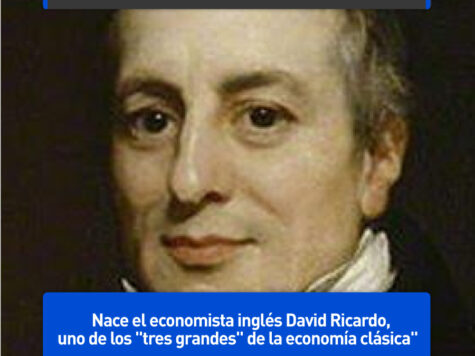 David Ricardo, uno de los "tres grandes" de la economía clásica"