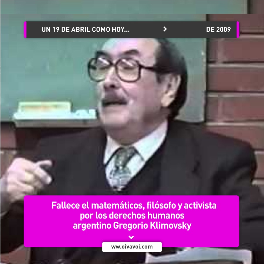 Gregorio Klimovsky, filósofo y activista por los derechos humanos