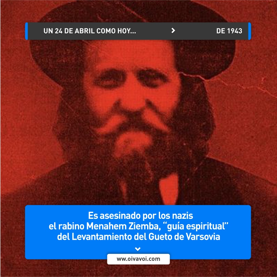 Menajem Ziemba, el rabino del Levantamiento del Gueto de Varsovia 1 Menajem Ziemba, el rabino del Levantamiento del Gueto de Varsovia