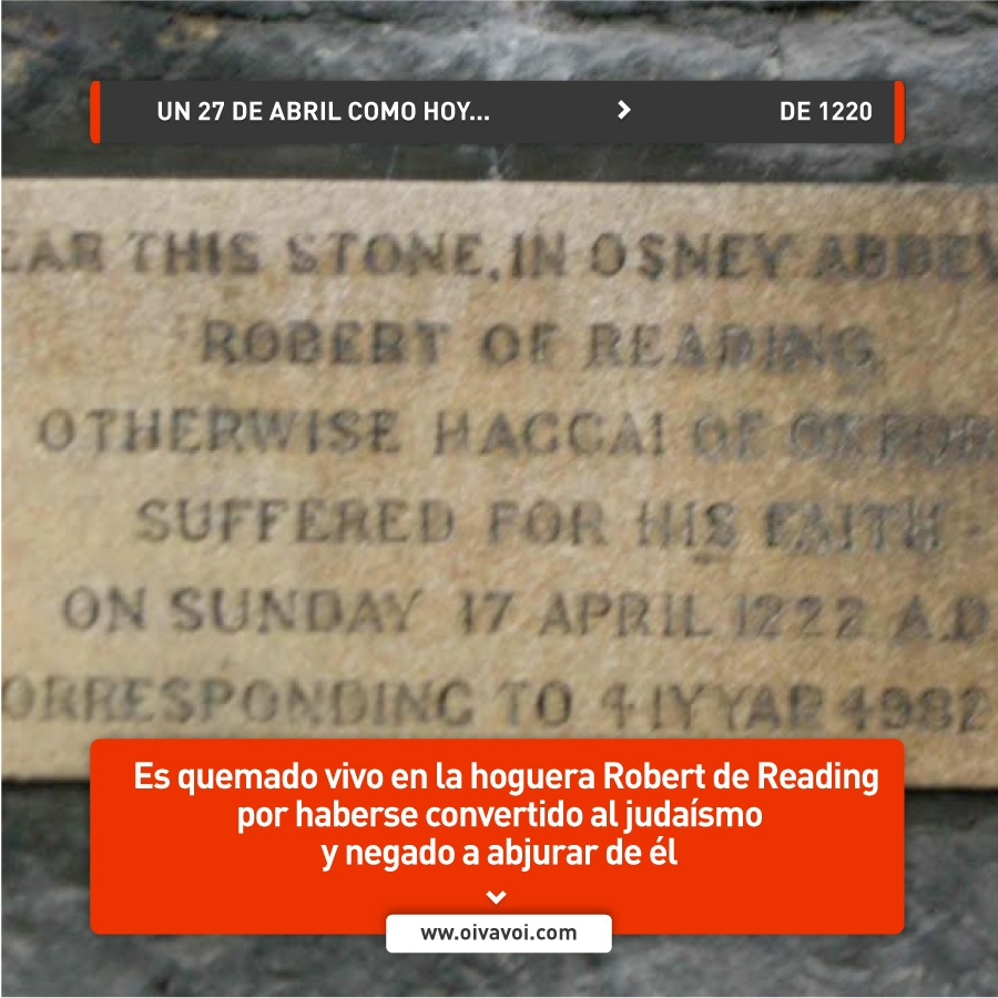 Robert de Reading, quemado en la hoguera