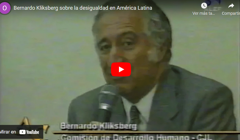 Bernardo Kliksberg sobre la desigualdad en América Latina