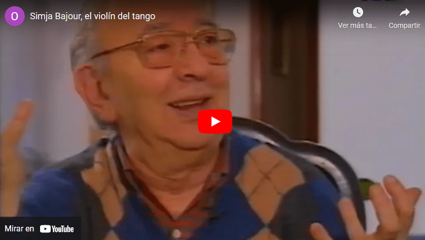 Simja Bajour, el violín del tango
