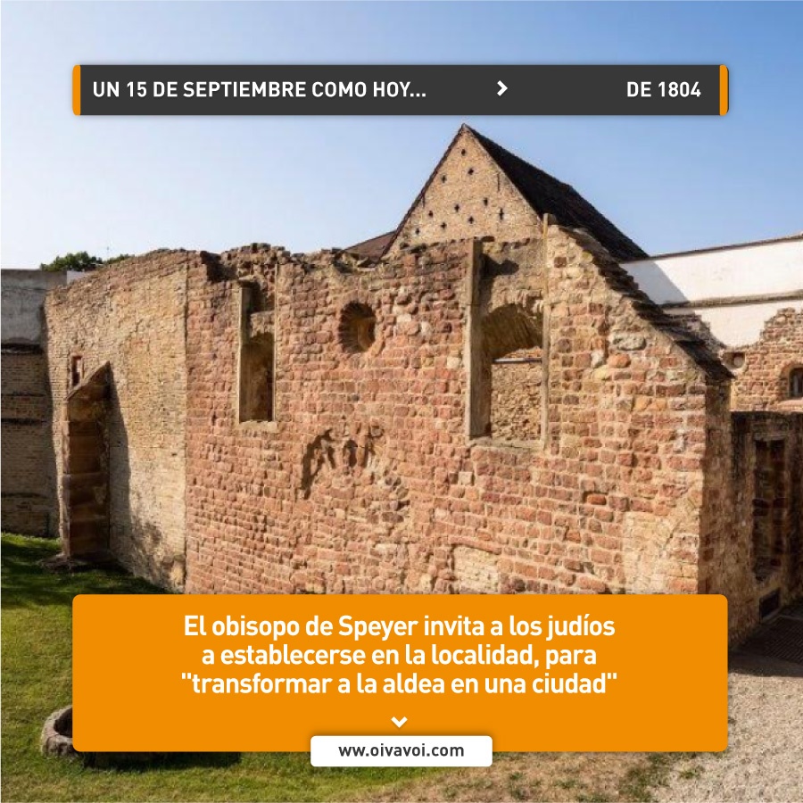 Los judíos en Spira: 15 de septiembre 1 Los judíos en Spira: 15 de septiembre