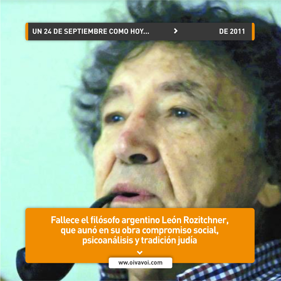 León Rozitchner; izquierda y tradición judía 1 León Rozitchner; izquierda y tradición judía