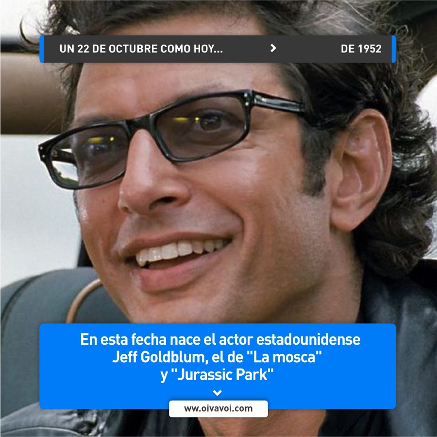 Jeff Goldblum, el de "La mosca" y "Jurassic Park"