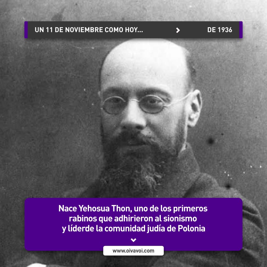 Yehosua Thon, rabino y precursor del sionismo